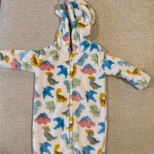 Colorful Dinosaur Print Kids Footie